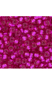Miyuki rocailles Perlen 8/0 - Silver lined transparent fuchsia 8-1340